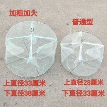 鱼笼渔网白色圆笼子捉虾鱼篓小鱼提网可折叠包邮
