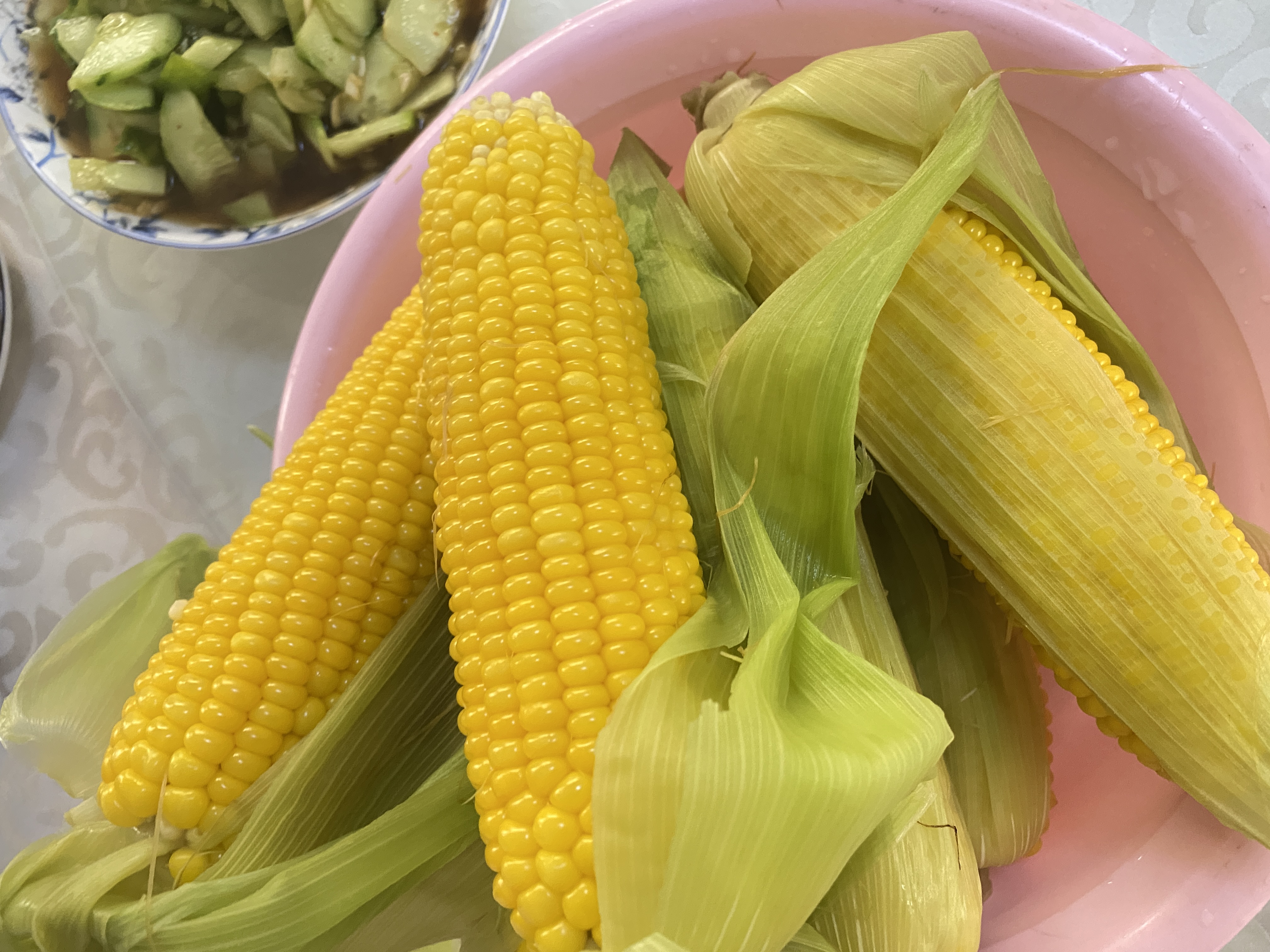 清蒸水果玉米成品图