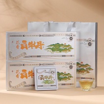 福鼎花香白牡丹小方片高山贡眉寿眉送人礼盒包装1套2条