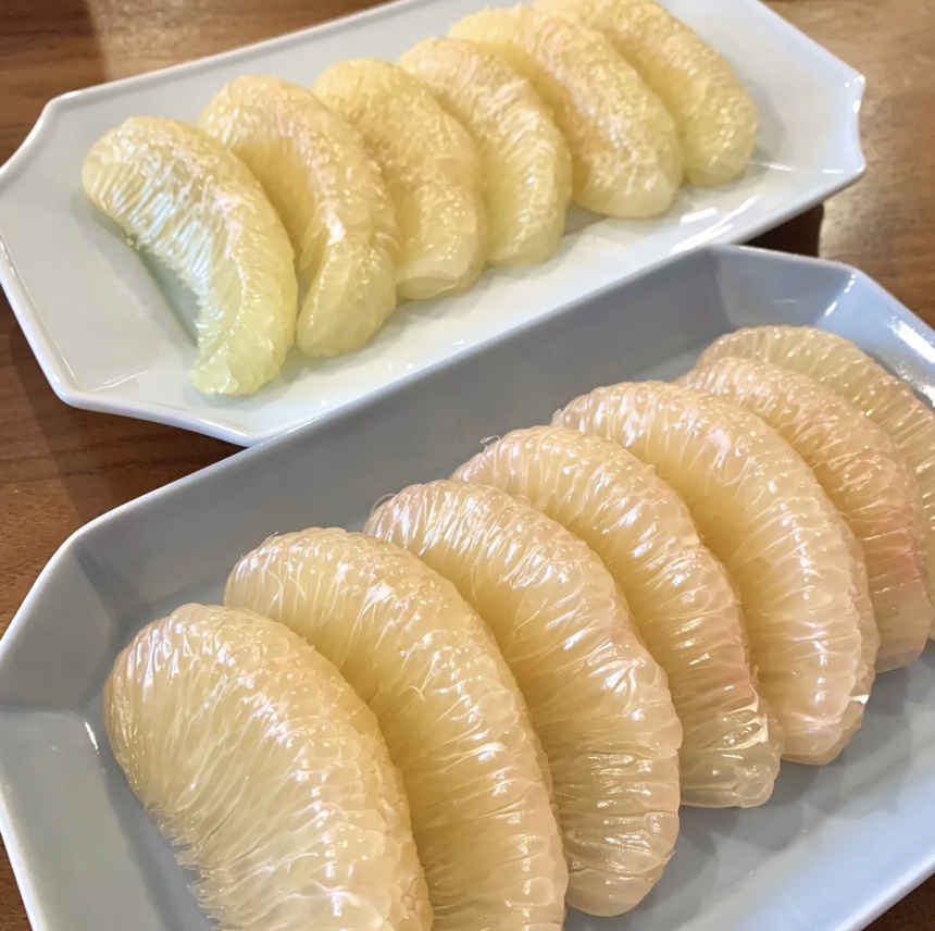 琯溪蜜柚果冻特写照片