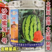 景丰沙漠蜜宝3号西瓜种子大果石头瓜硒砂瓜种子皮薄大红瓤