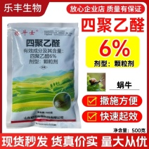 6%四聚乙醛颗粒剂撒施防治蜗牛福寿螺鼻涕虫等