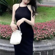 夏季新款性感辣妹大长款开叉大露背外搭修身度假防晒针织连衣