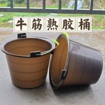 牛筋灰桶瓦工泥桶加厚牛筋桶熟胶工地用大号带提手砂浆桶
