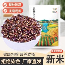 包邮）黑小麦5斤新货农家自产去皮黑麦米五谷杂粮