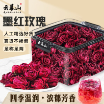 云幕山墨红玫瑰锁鲜盒正宗新鲜墨红玫瑰大朵干货泡水玫瑰花冠批发