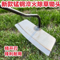 锰钢淬火锄草锄头特大号锄头家用铲草薅草小锄头轻巧除草