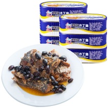 古龙豆豉沙丁鱼罐头156g即食鱼罐头速食下饭菜下酒菜熟食鱼肉