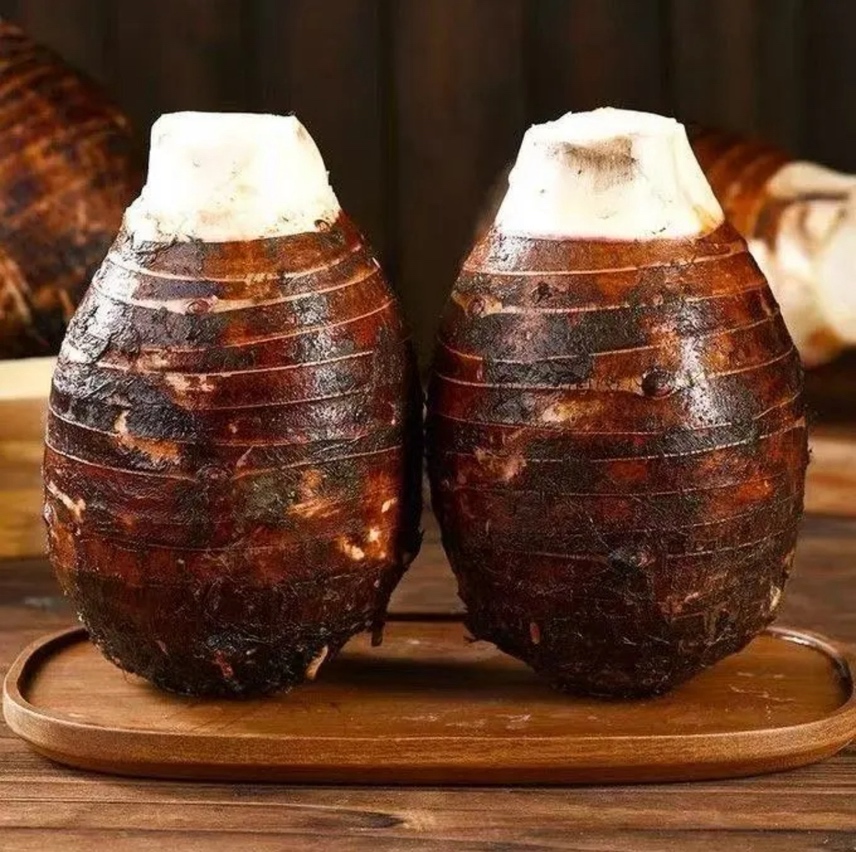 荔浦芋头整颗外观特写