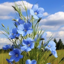 蓝花亚麻种子耐寒耐阴春秋播种多年生园林室外景观花坛庭院花种子