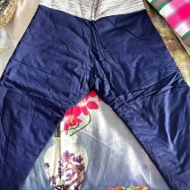 纯棉斜纹蓝布棉裤简单阳光好看舒服服能量磁场高，天天都想穿