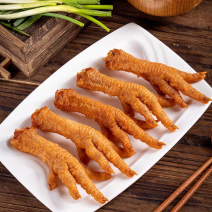 虎皮鸡爪油炸鸡爪个头均匀适合工厂火锅店卤味商用