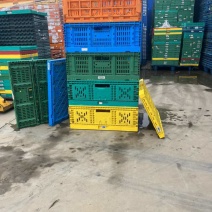 出售二手塑料筐折叠筐错位筐套叠筐直角筐各种尺寸蔬菜筐水果筐