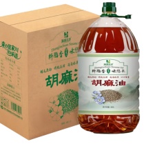 甘肃天水张家川本地胡麻油二级冷榨精品食用油10L*2桶